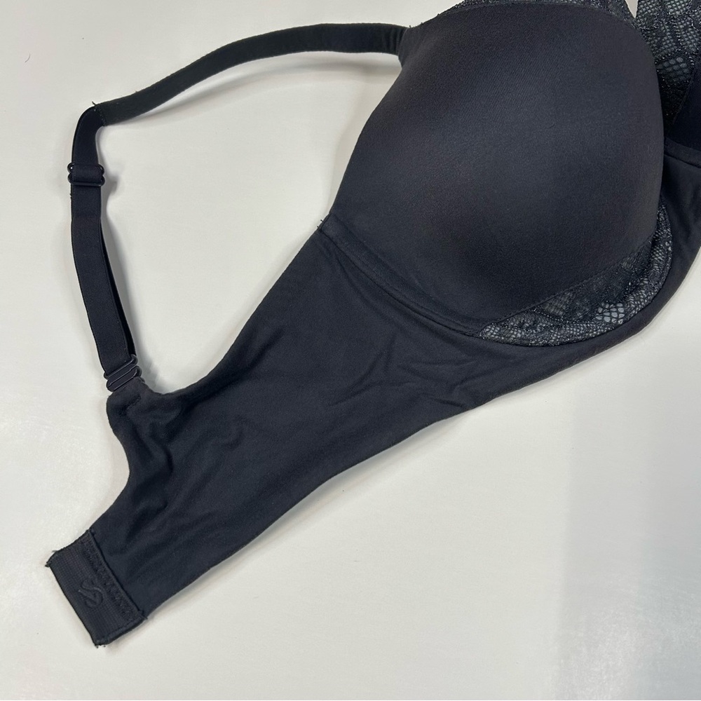 Body By Victorias Secret 32dd Lined Demi Bra Solid Gray Floral Lace #0778 View 6